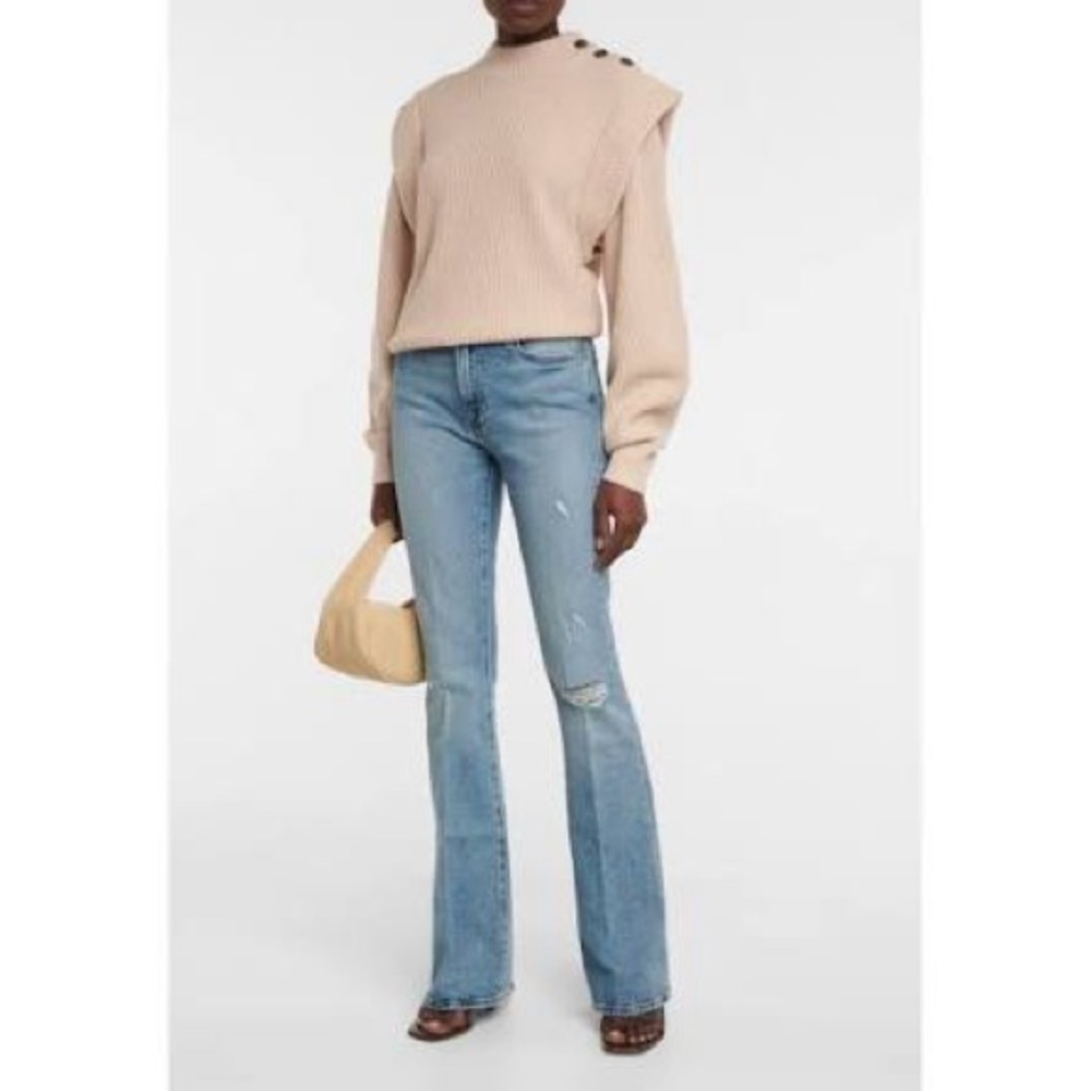 FRAME Le High Waist Flare Jeans | Crystal Floor Rips